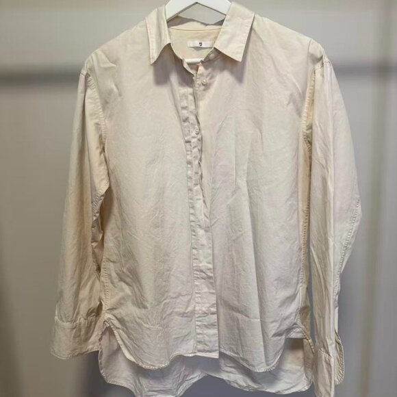 Tops - Uniqlo + J Women's Shirt, cream or light yellow, size M